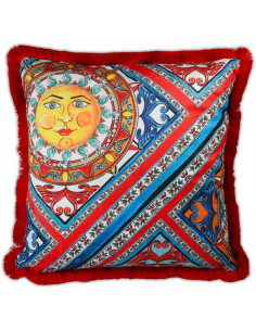 BACI MILANO CUSCINO ARREDO IN VELLUTO 60 X 60 CM - SOLE MIO