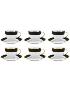 FADE SET 6 TAZZE CAFFÈ CON PIATTINO 90 ML - VIVIENNE