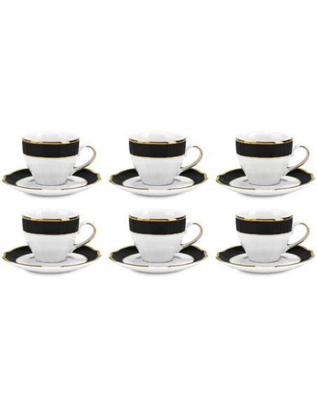 FADE SET 6 TAZZE CAFFÈ CON PIATTINO 90 ML - VIVIENNE