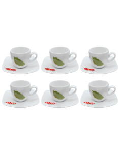 TENDENZE SET 6 TAZZE CAFFE 9 CL - ALBA FOGLIE
