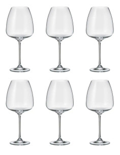 CRYSTAL BOHEMIA SET 6 CALICI VINO ROSSO 77 CL - ANSER By...