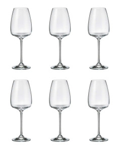 CRYSTAL BOHEMIA SET 6 CALICI VINO BIANCO 44 CL - ANSER By...