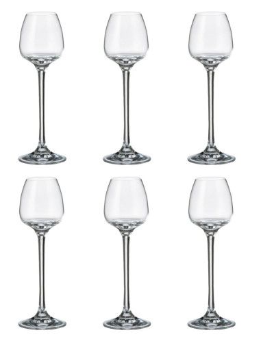 CRYSTAL BOHEMIA SET 6 CALICI LIQUORE 70 ML -...