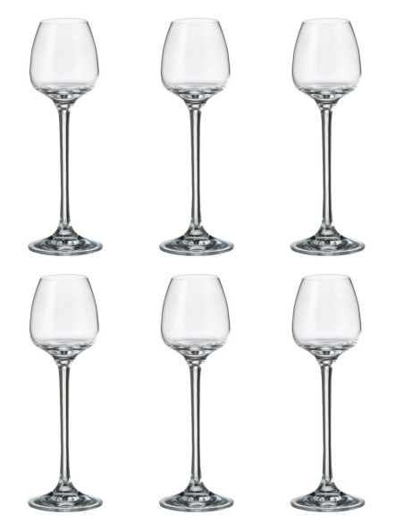 CRYSTAL BOHEMIA SET 6 CALICI LIQUORE 70 ML - ANSER By FADE