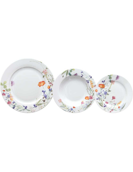 ANDREA FONTEBASSO SERVIZIO PIATTI 18 PEZZI - ATOLLO FLORA
