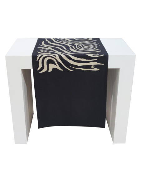 ROBERTO CAVALLI RUNNER 53 X 160 CM - PLATINUM ZEBRAGE