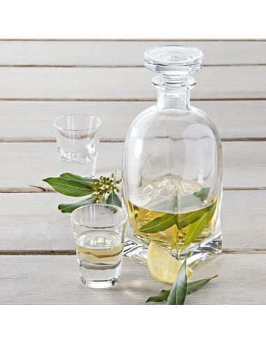 VIDIVI SET BOTTIGLIA + 6 BICCHIERI LIQUORE -...