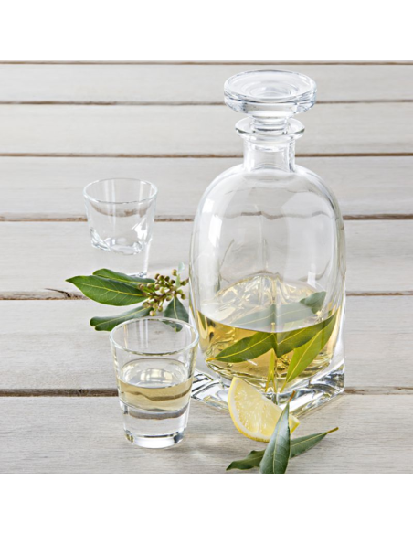 VIDIVI SET BOTTIGLIA + 6 BICCHIERI LIQUORE - RIALTO