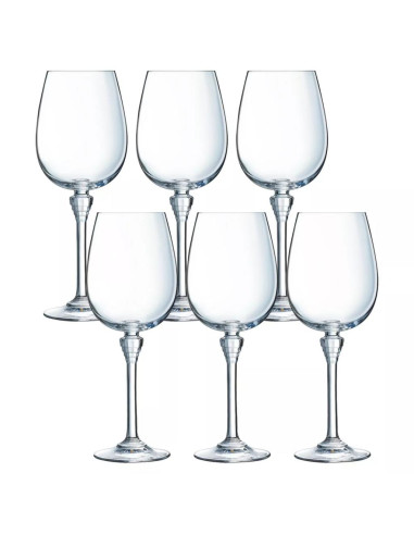 CRYSTAL D'ARQUES SET 6 CALICI VINO 35 CL IN...