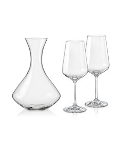 CRYSTALEX SET 2 CALICI VINO CON DECANTER - SANDRA