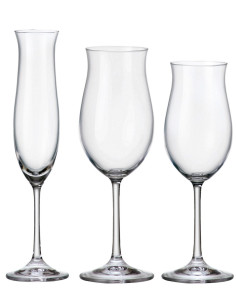 BOHEMIA SERVIZIO CALICI IN CRISTALLO 36 PEZZI - ELLEN