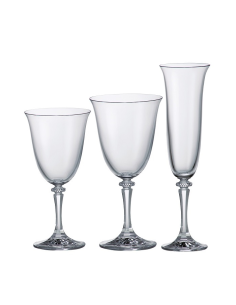 BOHEMIA SERVIZIO CALICI IN CRISTALLO 36 PEZZI - KLEOPATRA