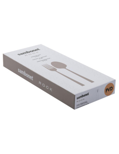 SAMBONET COFANETTO POSATE A SERVIRE - ROCK PVD...