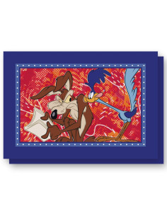 EGAN SET 2 TOVAGLIETTE 45 X 30 CM WILLY IL COYOTE E BEEP...
