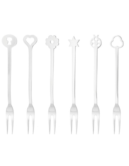 SAMBONET SET 6 FORCHETTINE APERITIVO - PARTY PORTAFORTUNA