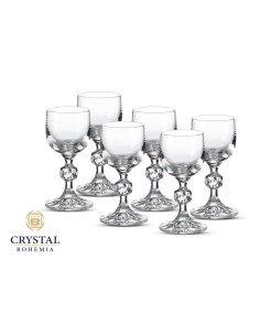 BOHEMIA SET 6 CALICI LIQUORE IN CRISTALLO 50 ML - STERNA