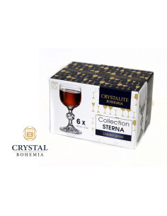 BOHEMIA SET 6 CALICI LIQUORE IN CRISTALLO 50 ML - STERNA 2