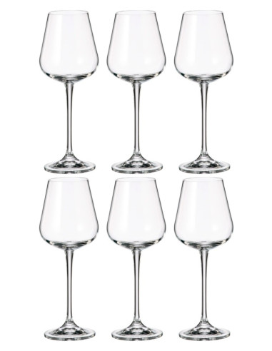 BOHEMIA SET 6 CALICI VINO IN CRISTALLO 260 ML -...