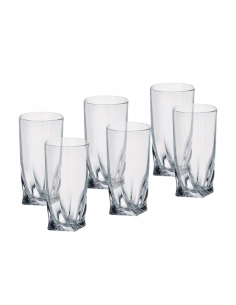 BOHEMIA SET 6 BICCHIERI LIQUORE IN CRISTALLO 50ML - QUADRO