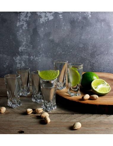 BOHEMIA SET 6 BICCHIERI LIQUORE IN CRISTALLO...