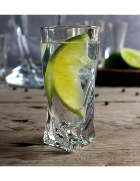 BOHEMIA SET 6 BICCHIERI LIQUORE IN CRISTALLO 50ML - QUADRO