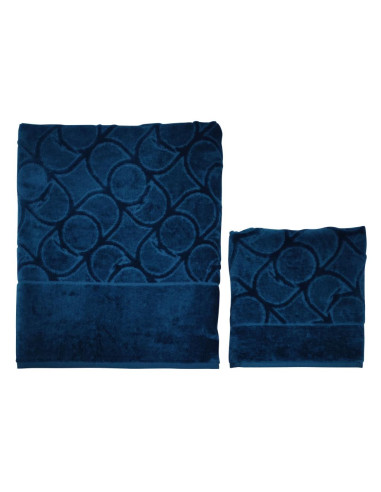 TRUSSARDI SET 2 ASCIUGAMANI IN SPUGNA DI COTONE...