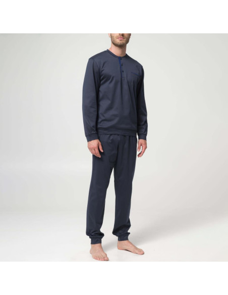 JULIPET PIGIAMA UOMO SERAFINO MANICHE LUNGHE E PANTALONE LUNGO -  RIVALBA