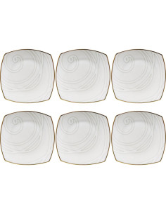 WEISSESTAL SET 6 PIATTI DOLCE Ø 16 CM - LIBERTY GOLD