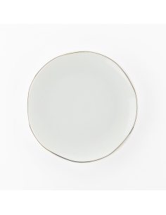 WEISSESTAL SET 6 PIATTI PIANI 27 CM - ONIX WHITE GOLD LINE