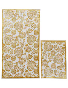 CARRARA SET 2 ASCIUGAMANI IN SPUGNA DI COTONE - FIRENZE GOLD