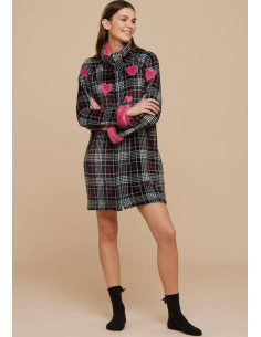 NOIDINOTTE VESTAGLIA DONNA INVERNALE IN CORAL FLEECE CON ZIP