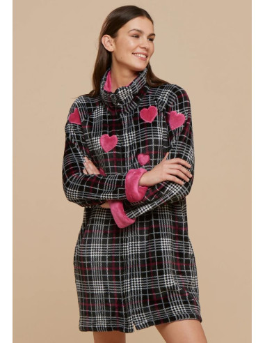 NOIDINOTTE VESTAGLIA DONNA INVERNALE IN CORAL...