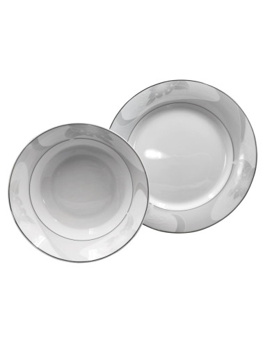 TENDENZE SERVIZIO PIATTI 53 PEZZI - AMY PLATINO