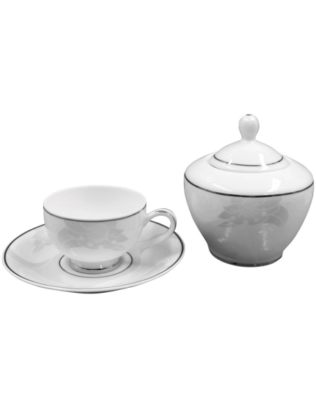 TENDENZE SERVIZIO PIATTI 53 PEZZI - AMY PLATINO