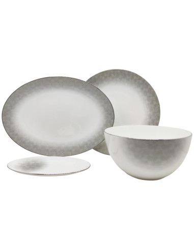 NARUMI SERVIZIO TAVOLA 61 PZ - LABYRINTH PLATINUM