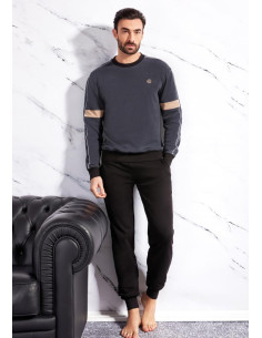 QBO PIGIAMA UOMO GIROCOLLO MANICA LUNGA E PANTALONE LUNGO