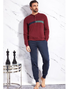 QBO PIGIAMA UOMO A SERAFINO MANICA LUNGA E PANTALONE LUNGO