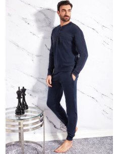 QBO PIGIAMA UOMO A SERAFINO MANICA LUNGA E PANTALONE LUNGO