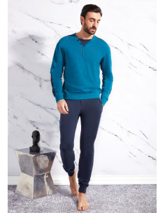 QBO PIGIAMA UOMO A SERAFINO MANICA LUNGA E PANTALONE LUNGO