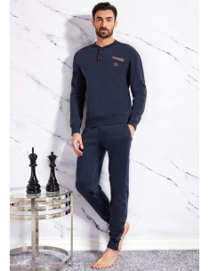 QBO PIGIAMA UOMO A SERAFINO MANICA LUNGA E PANTALONE LUNGO