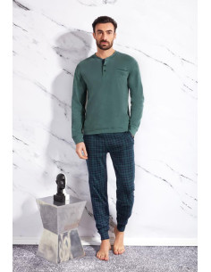 QBO PIGIAMA UOMO A SERAFINO MANICA LUNGA E PANTALONE LUNGO