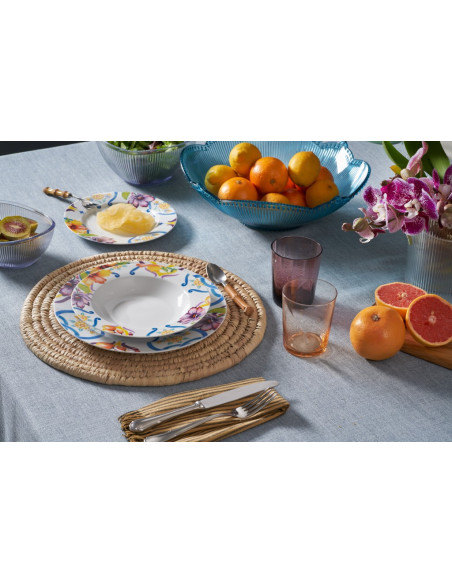 MOPITA SERVIZIO PIATTI 18 PEZZI - MAIOLICA FLOREALE