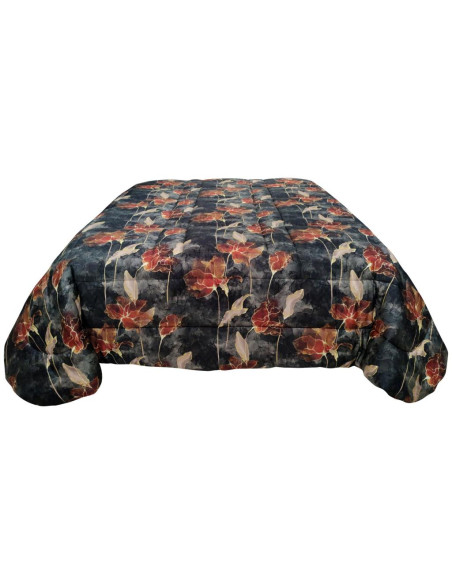 MIRABELLO TRAPUNTA MATRIMONIALE IN RASO SATEEN - GOLDEN FLOWERS