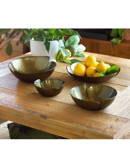 EVVIVA BOLO IN VETRO FORMA FOGLIA 