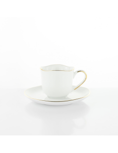 WEISSESTAL SET 6 TAZZE CAFFE CON PIATTINO - ONIX WHITE...