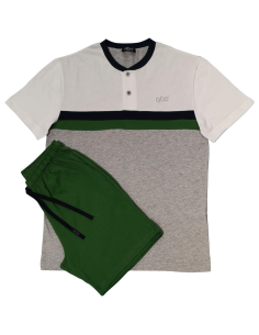 QBO PIGIAMA UOMO SERAFINO MEZZA MANICA E PANTALONE CORTO