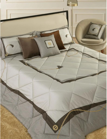 BORBONESE TRAPUNTA MATRIMONIALE IN RASO - TORINO