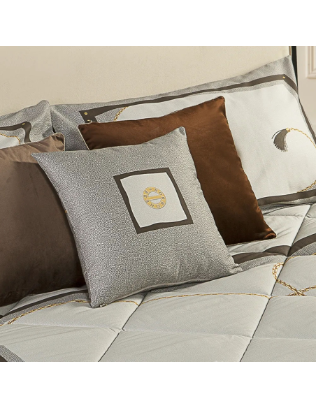 BORBONESE SET 2 CUSCINI ARREDO 45 X 45 CM IN RASO - TORINO