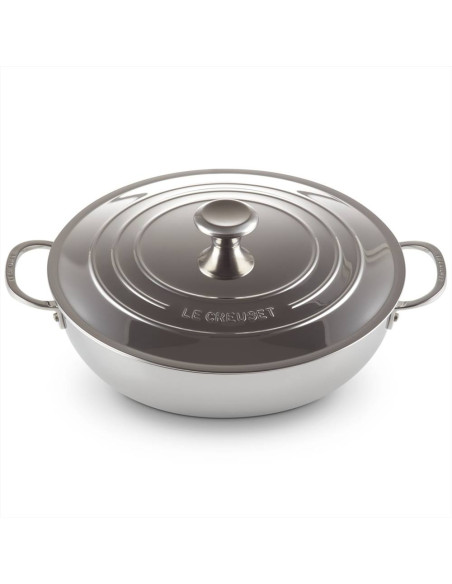 Le Creuset Tegame 30 cm 4.8 Lt con coperchio in Acciaio inox - Evolution