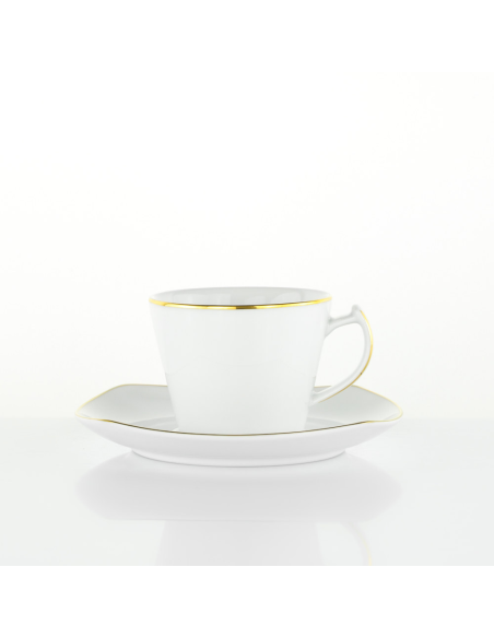 WEISSESTAL SET 6 TAZZE THE CON PIATTINO - VENUS GOLD LINE